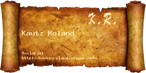 Kautz Roland névjegykártya