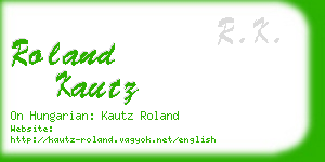roland kautz business card